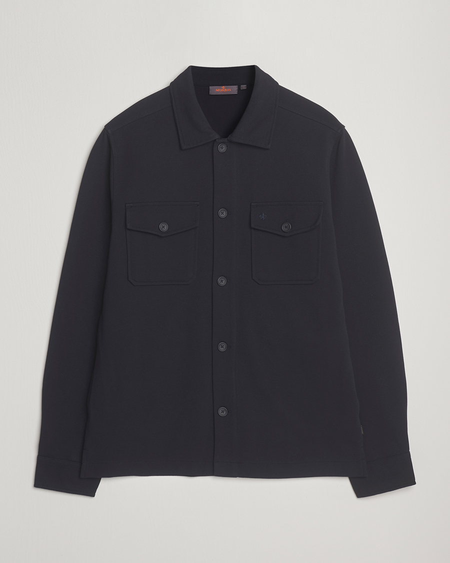 Heren | Overhemden | Morris | Andrew Jersey Overshirt Old Blue