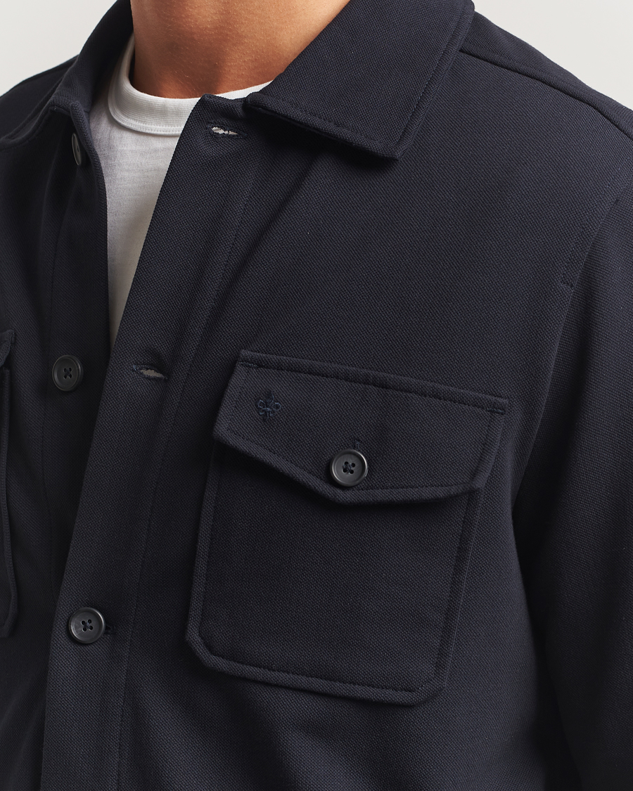 Heren | Overhemden | Morris | Andrew Jersey Overshirt Old Blue