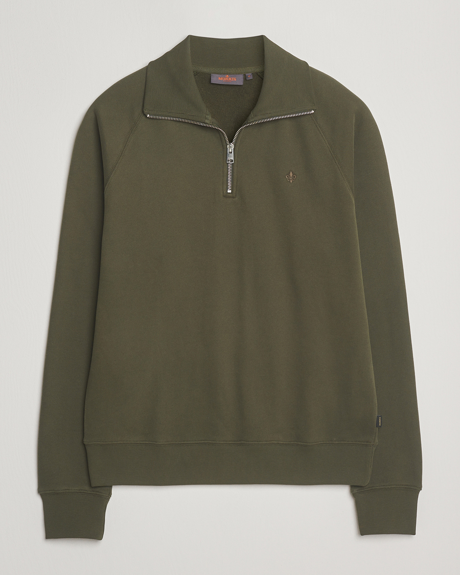 Heren | Truien | Morris | Maryon Half Zip Sweatshirt Olive