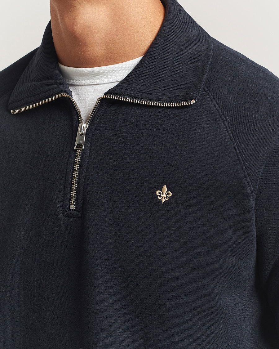Heren | Truien | Morris | Maryon Half Zip Sweatshirt Old Blue