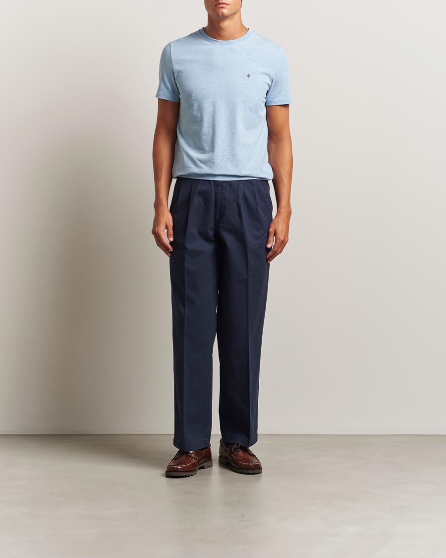 Heren | T-shirts | Morris | James Crew Neck T-Shirt Light Blue