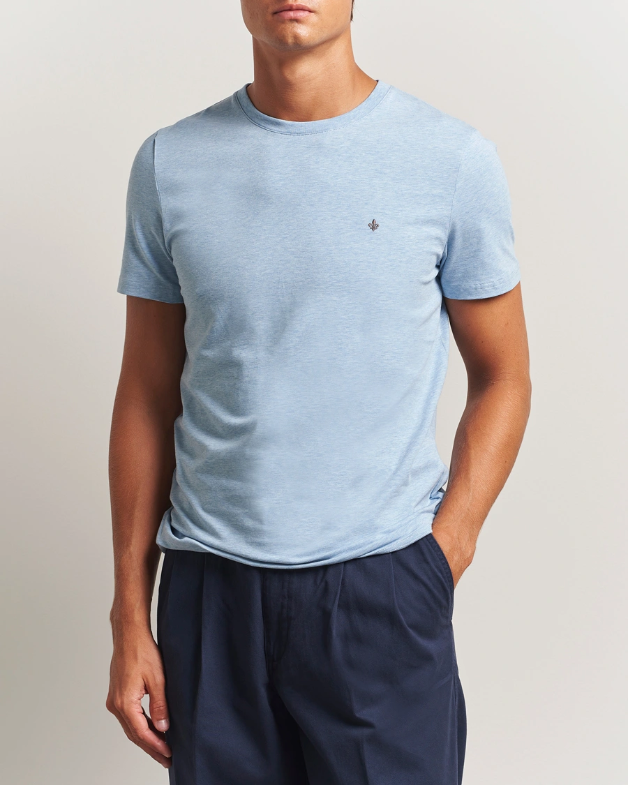 Heren | T-shirts | Morris | James Crew Neck T-Shirt Light Blue