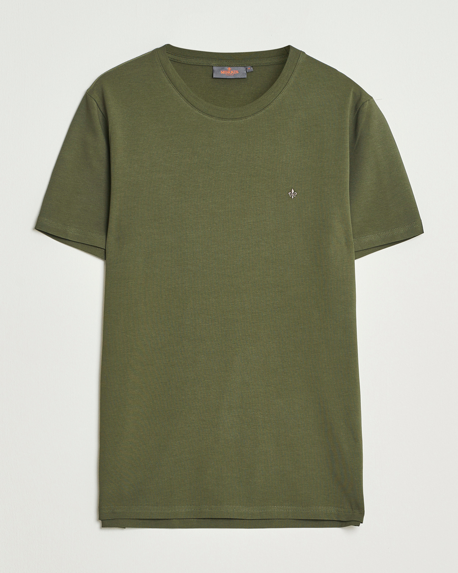 Heren | T-shirts | Morris | James Crew Neck T-Shirt Olive