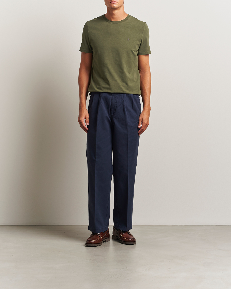 Heren | T-shirts | Morris | James Crew Neck T-Shirt Olive