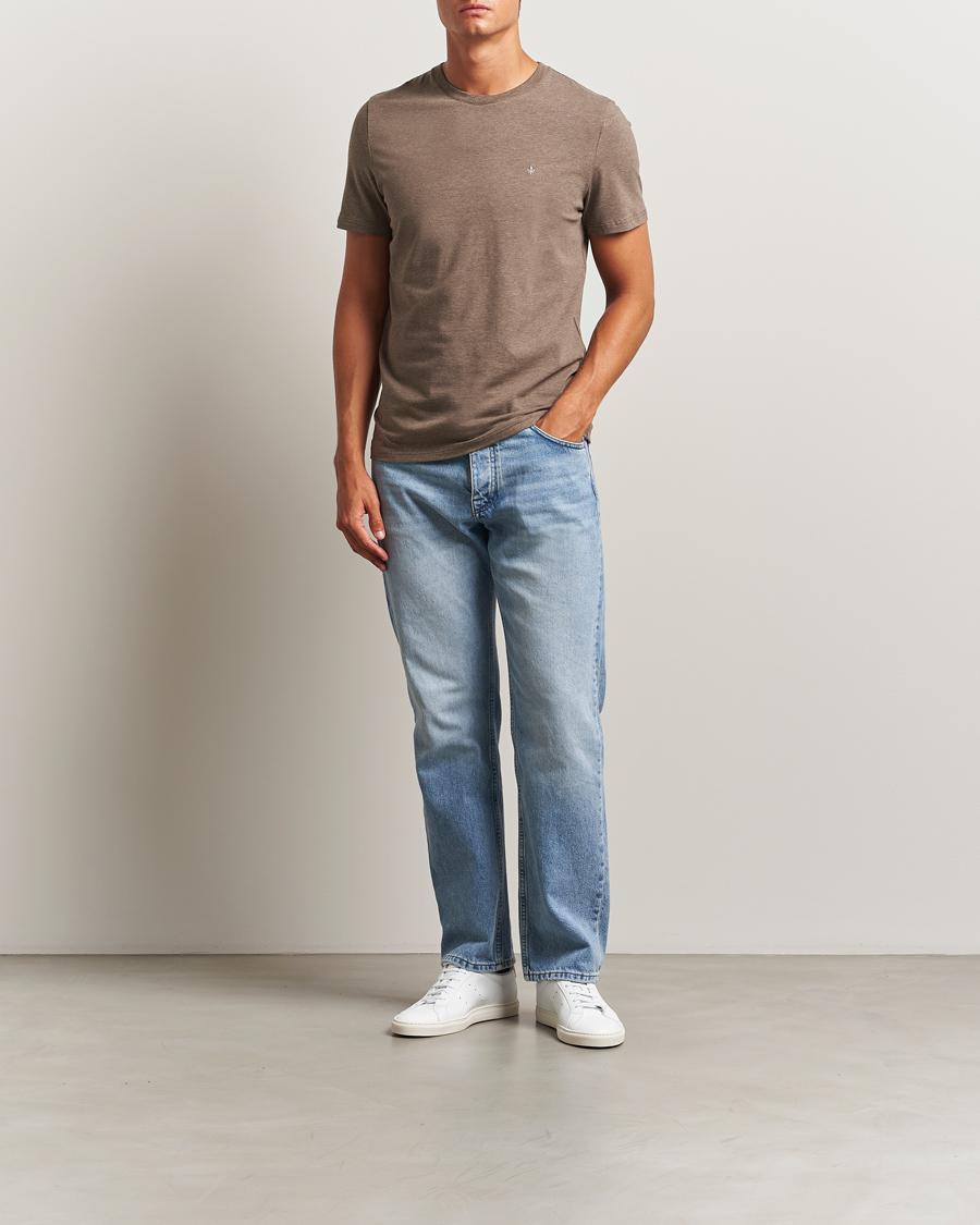 Heren | T-shirts | Morris | James Crew Neck T-Shirt Brown