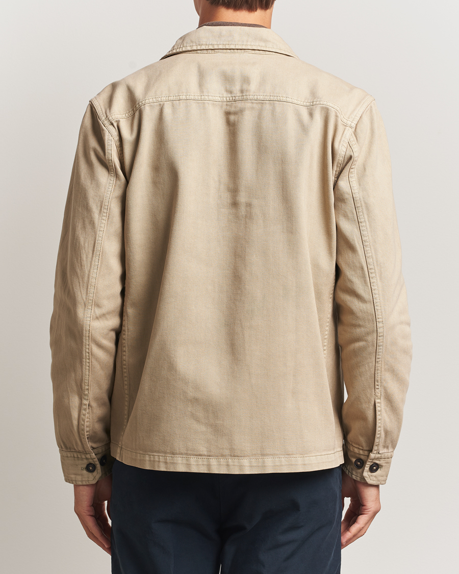 Heren | Overhemden | Morris | Alain Twill Shirt Jacket Khaki