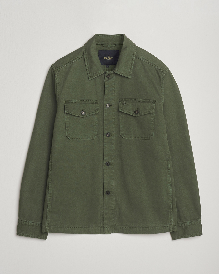 Heren | Overhemden | Morris | Alain Twill Shirt Jacket Olive