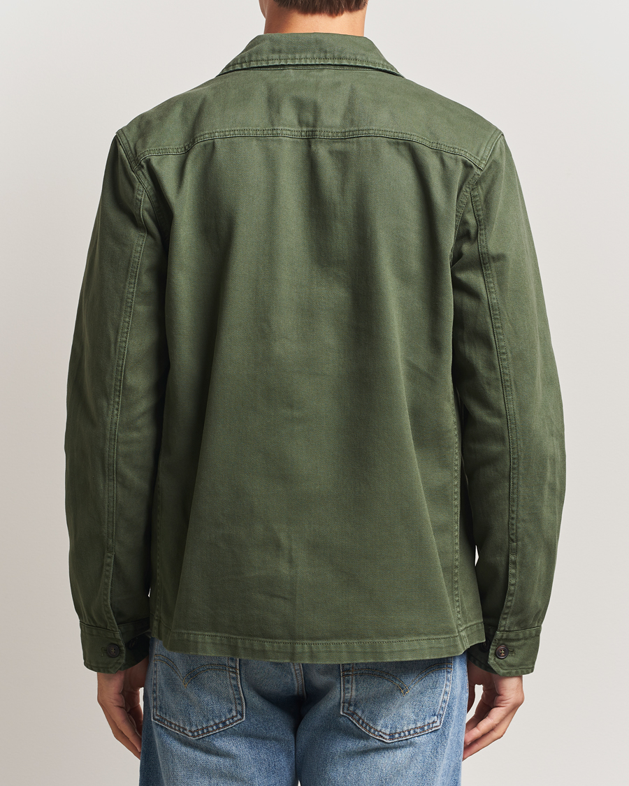 Heren | Overhemden | Morris | Alain Twill Shirt Jacket Olive
