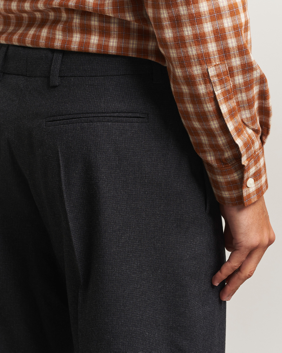 Heren | Broeken | Palmes | Wool Pleated Trousers Black