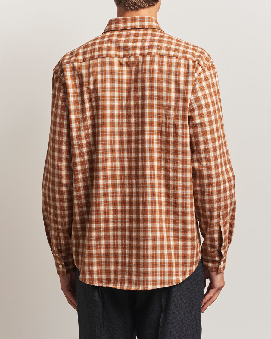 Heren | Overhemden | NN07 | Deon Flannel Checked Shirt Light Brown