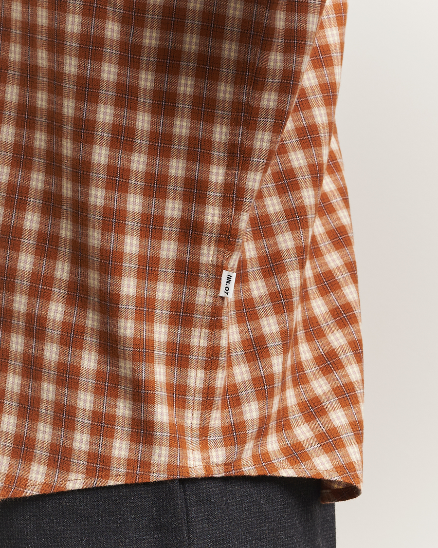 Heren | Overhemden | NN07 | Deon Flannel Checked Shirt Light Brown