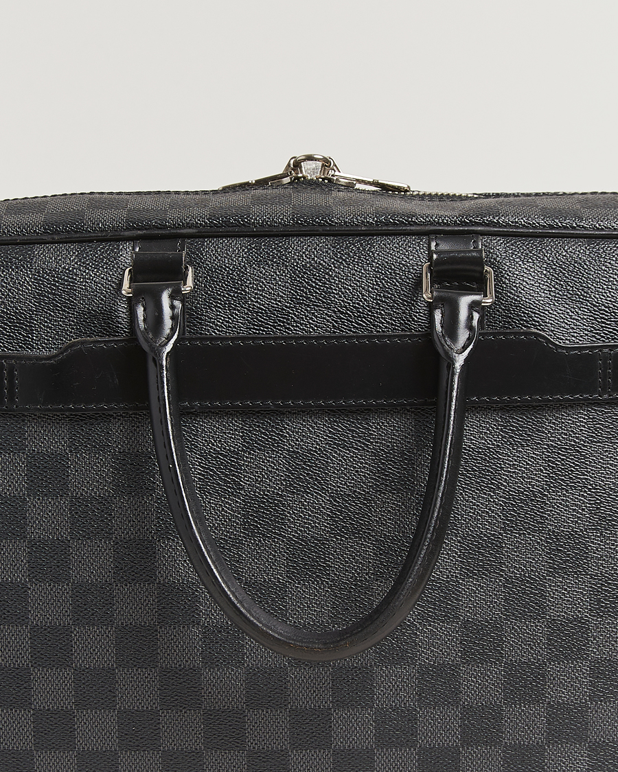 Heren | Pre-Owned & Vintage Bags | Louis Vuitton Pre-Owned | Porte Document Voyager Damier Graphite