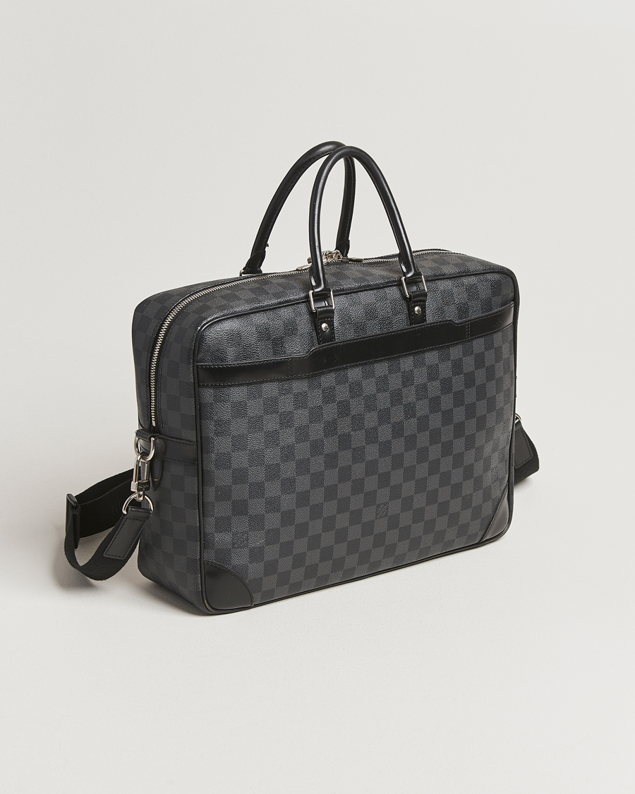 Heren | Pre-Owned & Vintage Bags | Louis Vuitton Pre-Owned | Porte Document Voyager Damier Graphite