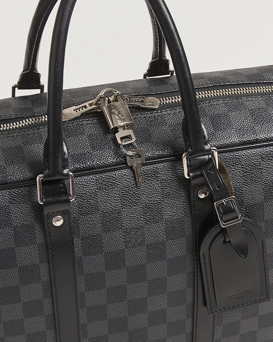 Heren | Pre-Owned & Vintage Bags | Louis Vuitton Pre-Owned | Porte Document Voyager Damier Graphite