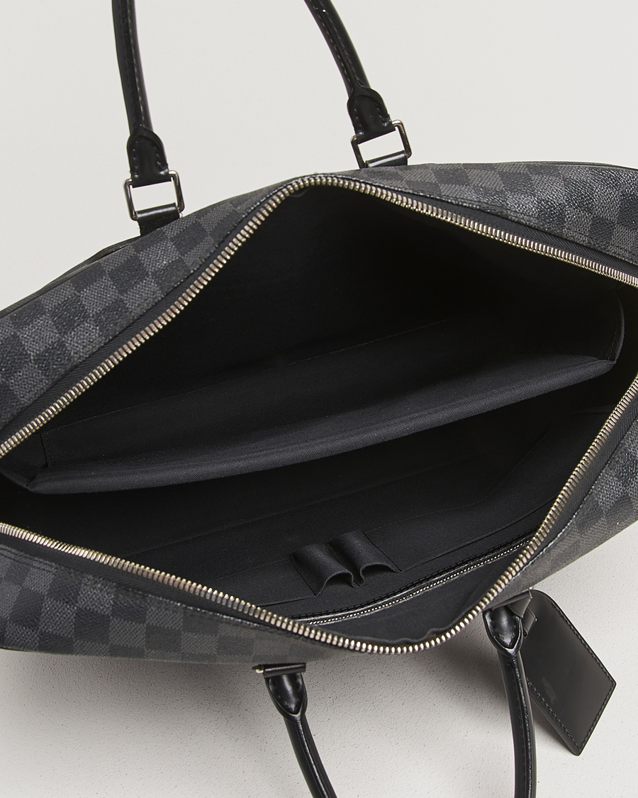 Heren | Pre-Owned & Vintage Bags | Louis Vuitton Pre-Owned | Porte Document Voyager Damier Graphite