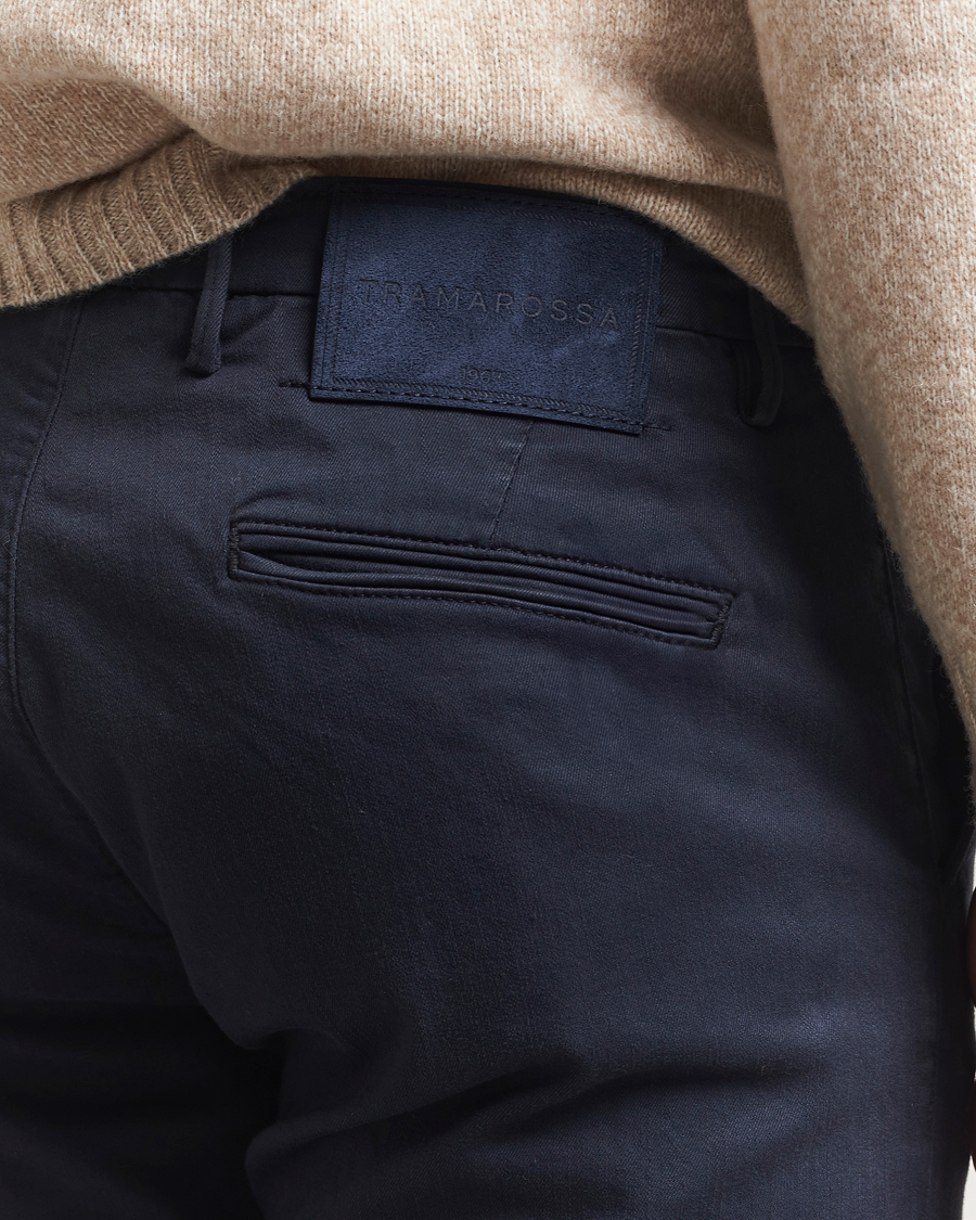 Heren | Broeken | Tramarossa | Luis Superstrech Cotton Chino Dark Blu