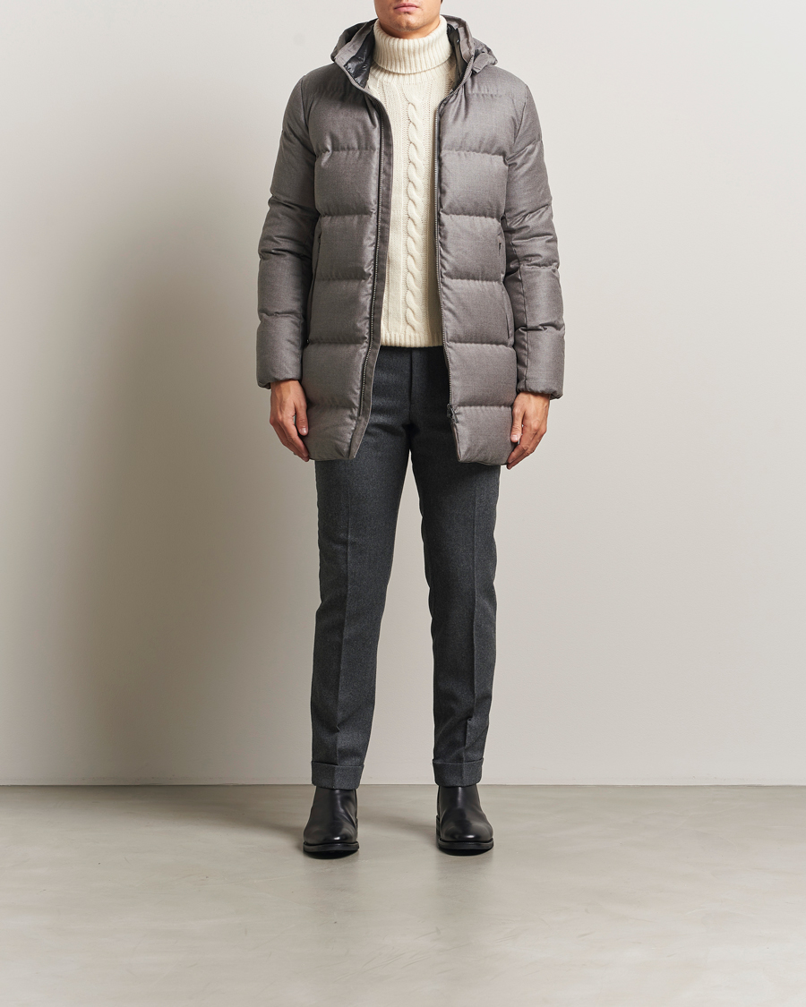 Heren | Jassen | UBR | Concorde Wool Parka Savile Sand Melange
