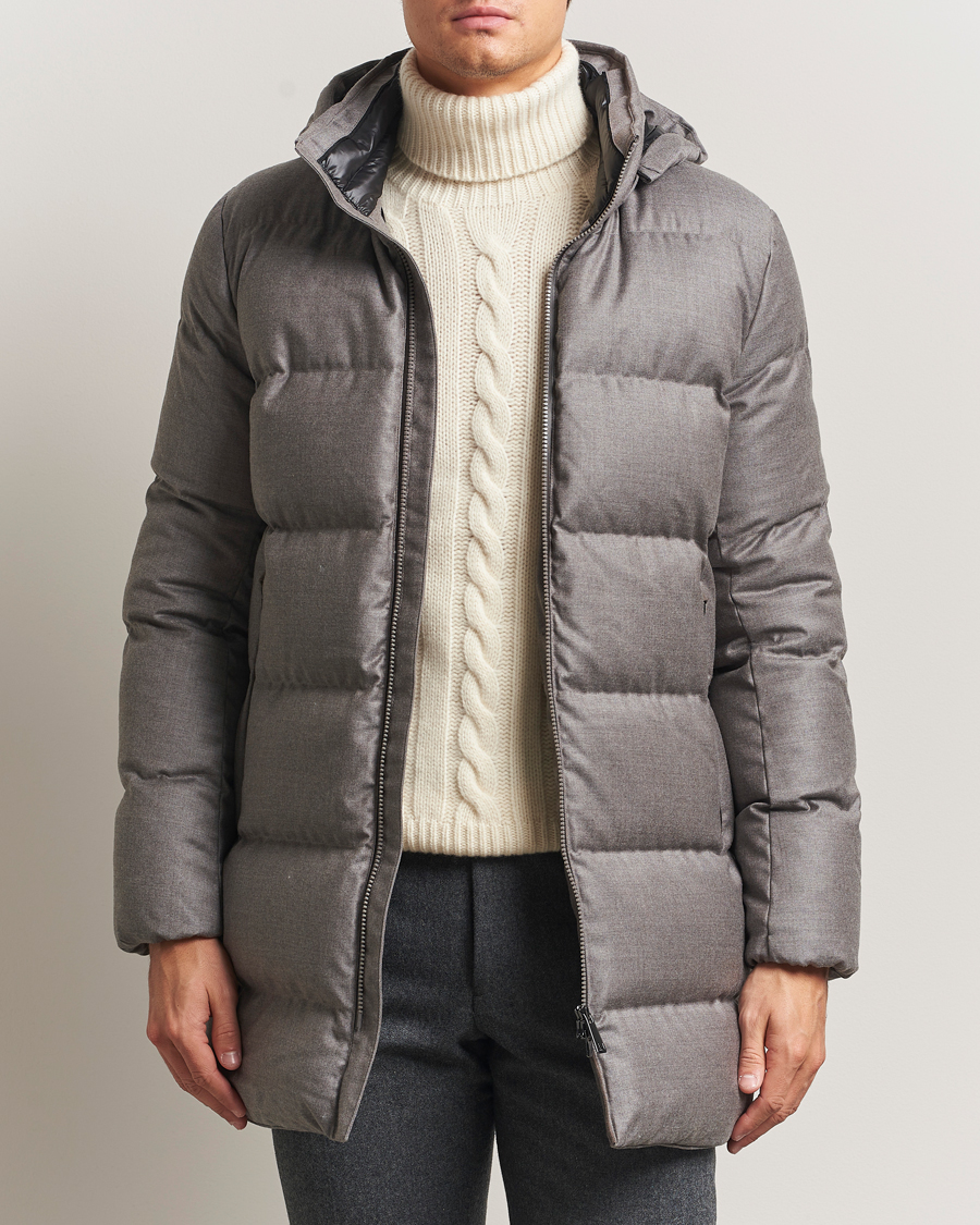 Heren | Jassen | UBR | Concorde Wool Parka Savile Sand Melange