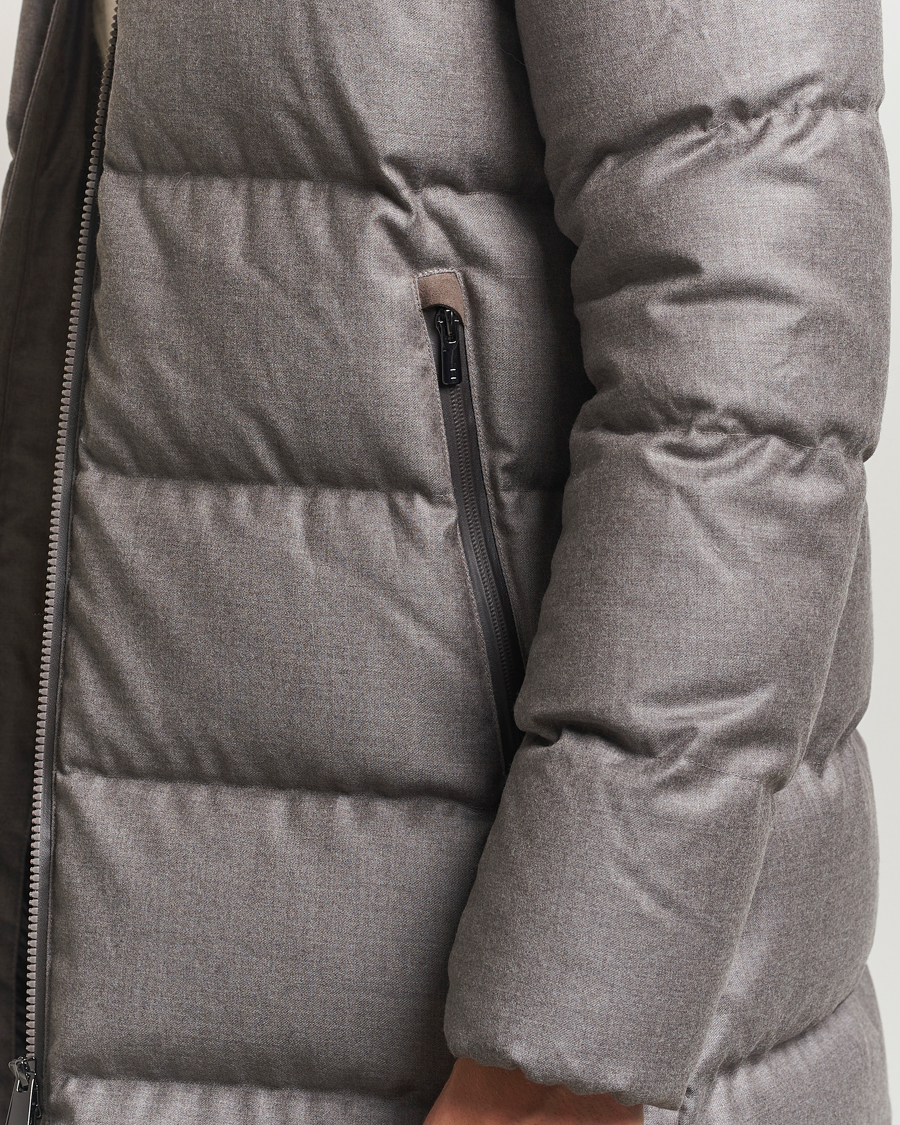 Heren | Jassen | UBR | Concorde Wool Parka Savile Sand Melange