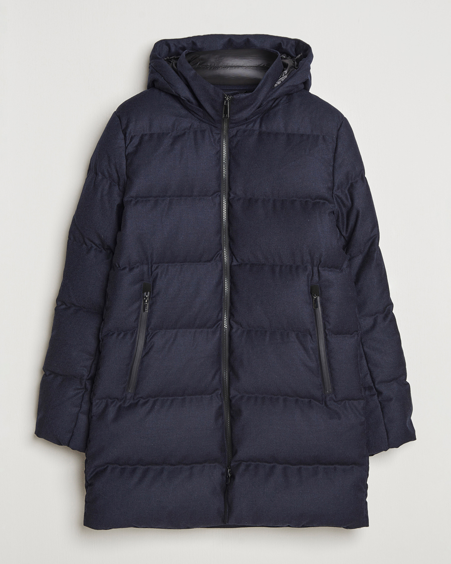 Heren | Jassen | UBR | Concorde Wool Parka Savile Dark Navy Melange