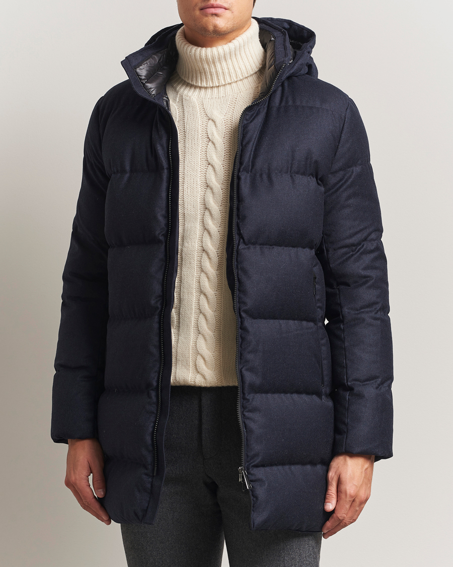 Heren | Jassen | UBR | Concorde Wool Parka Savile Dark Navy Melange