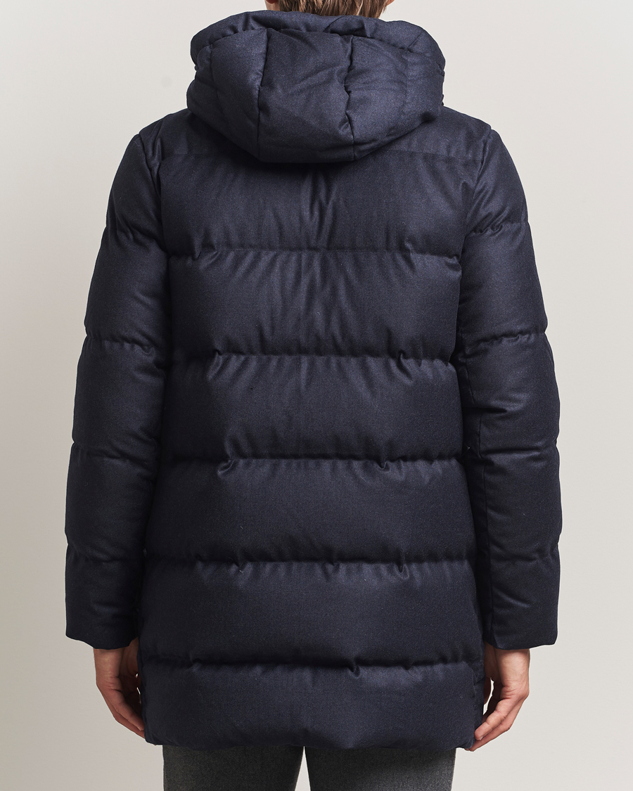Heren | Jassen | UBR | Concorde Wool Parka Savile Dark Navy Melange