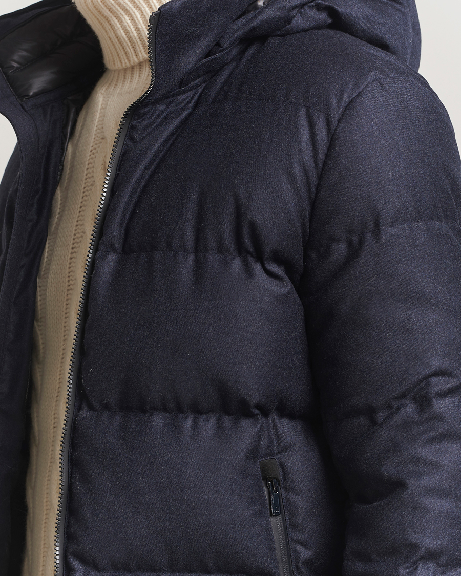 Heren | Jassen | UBR | Concorde Wool Parka Savile Dark Navy Melange
