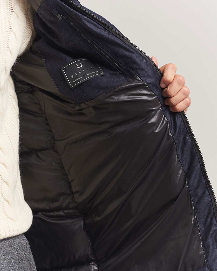 Heren | Jassen | UBR | Concorde Wool Parka Savile Dark Navy Melange
