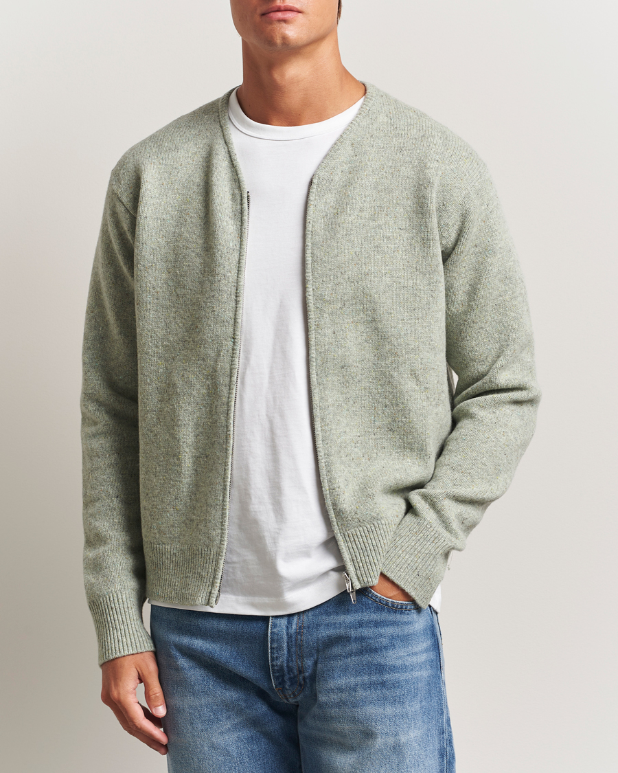 Heren | Truien | Sunflower | Donegal Zip Cardigan Green