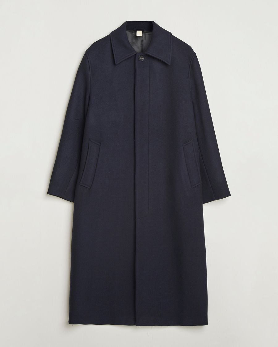 Heren | Jassen | Sunflower | Wool Winter Coat Navy