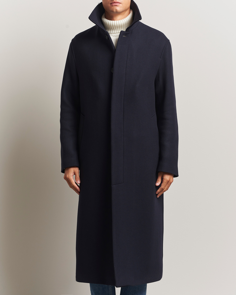 Heren | Jassen | Sunflower | Wool Winter Coat Navy