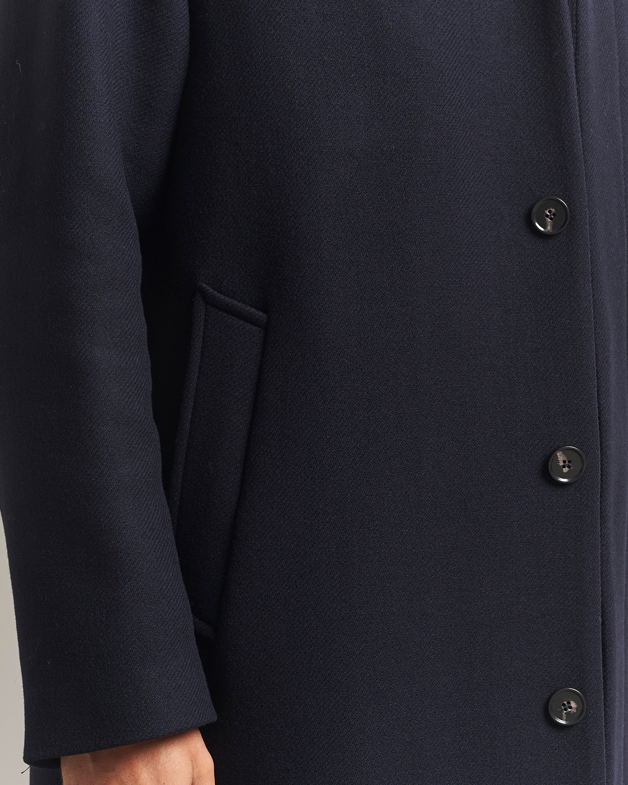 Heren | Jassen | Sunflower | Wool Winter Coat Navy
