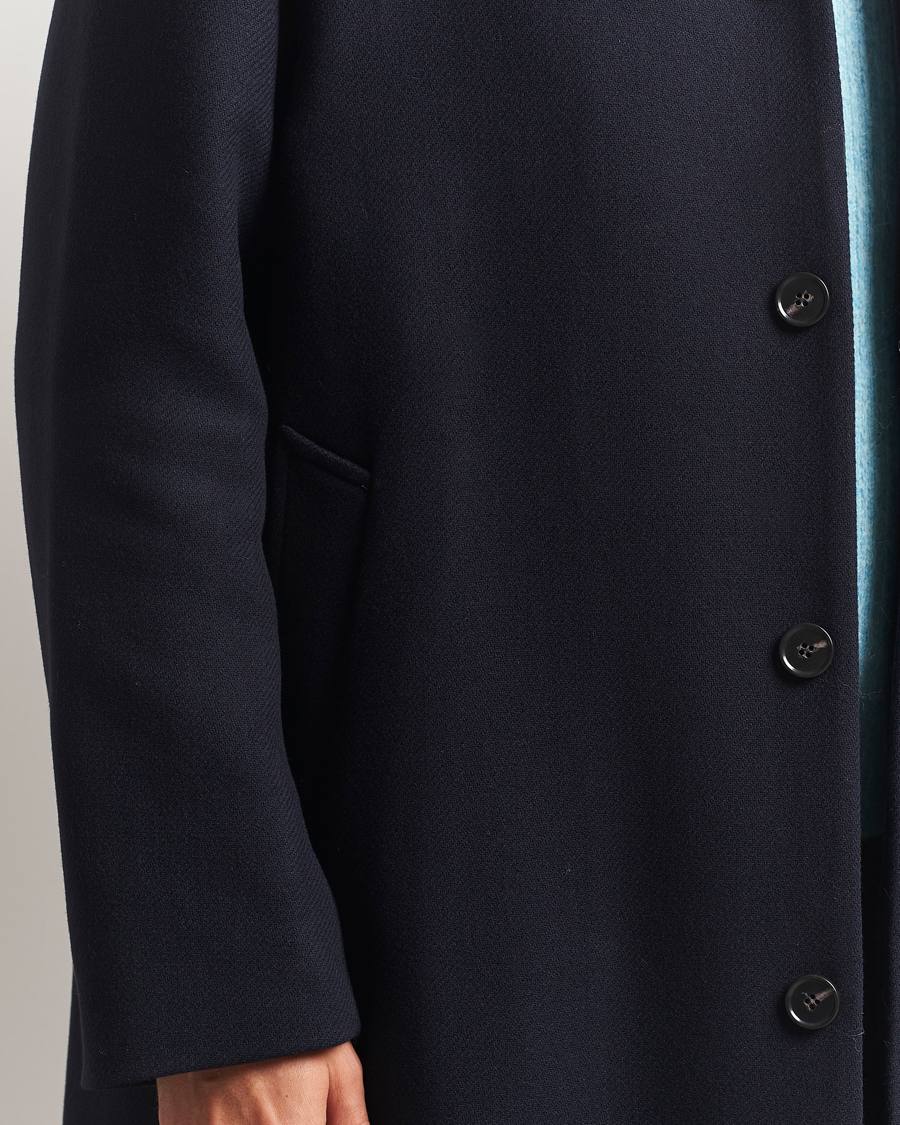 Heren | Jassen | Sunflower | Wool Winter Coat Navy
