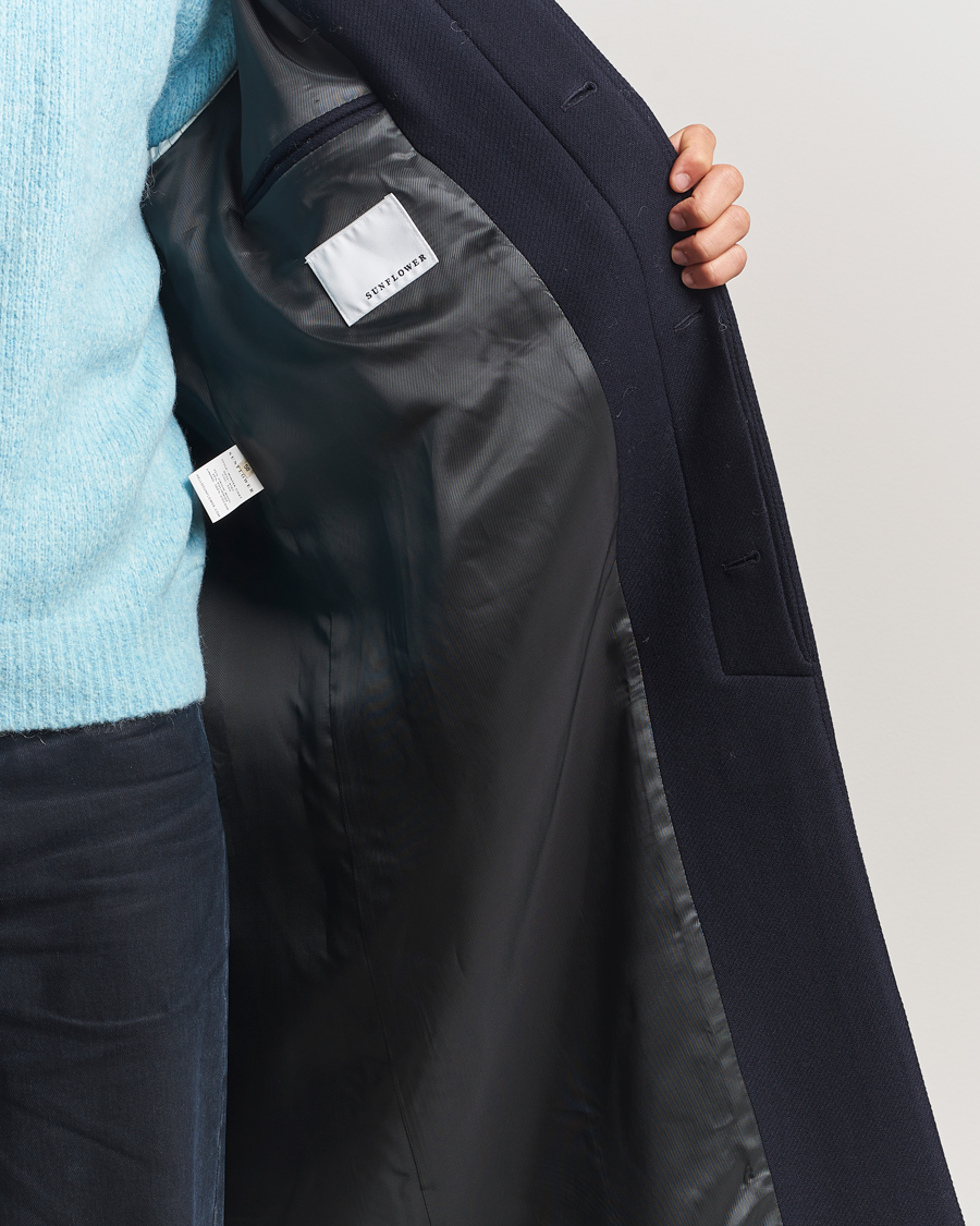 Heren | Jassen | Sunflower | Wool Winter Coat Navy