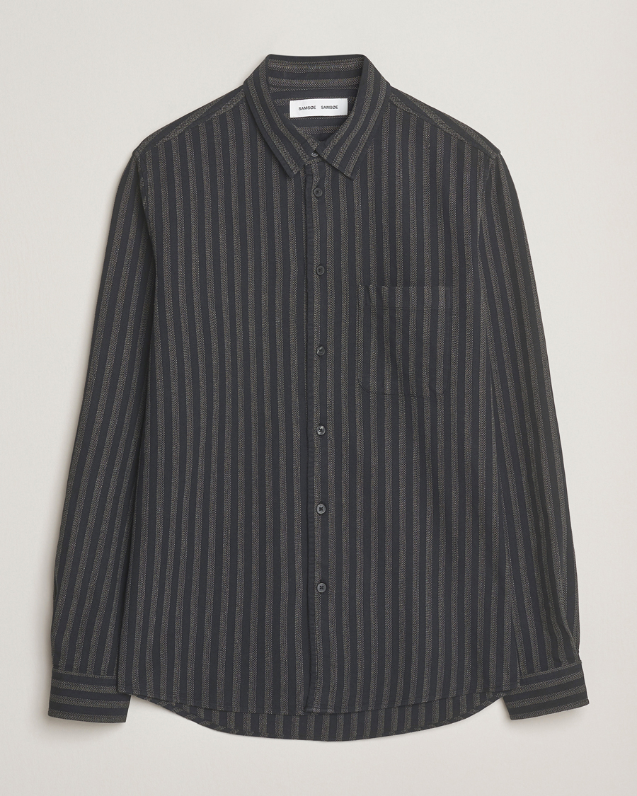 Heren | Overhemden | Samsøe Samsøe | Liam Striped Shirt Castor Grey