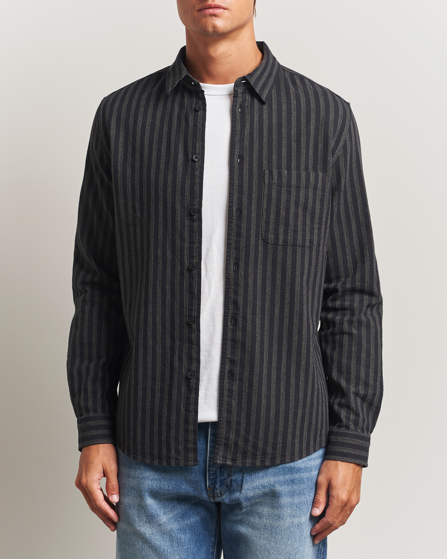 Heren | Overhemden | Samsøe Samsøe | Liam Striped Shirt Castor Grey