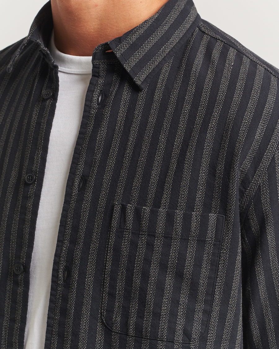 Heren | Overhemden | Samsøe Samsøe | Liam Striped Shirt Castor Grey