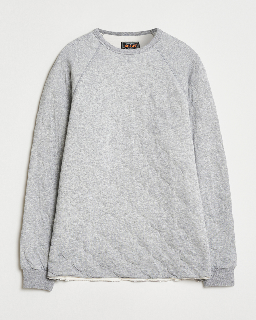 Heren | Truien | BEAMS PLUS | MIL Quilt Crew Neck Grey