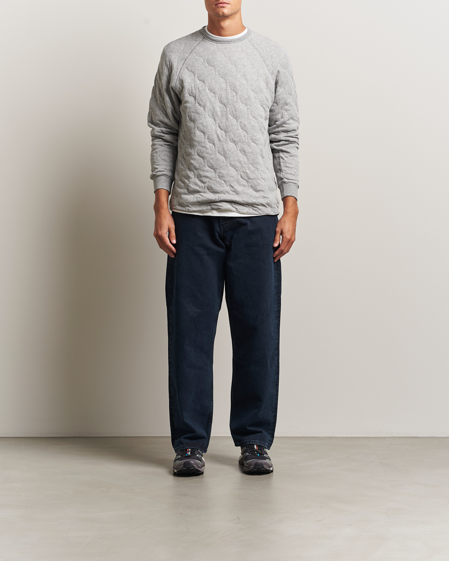 Heren | Truien | BEAMS PLUS | MIL Quilt Crew Neck Grey