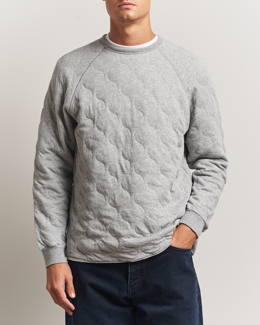 Heren | Truien | BEAMS PLUS | MIL Quilt Crew Neck Grey