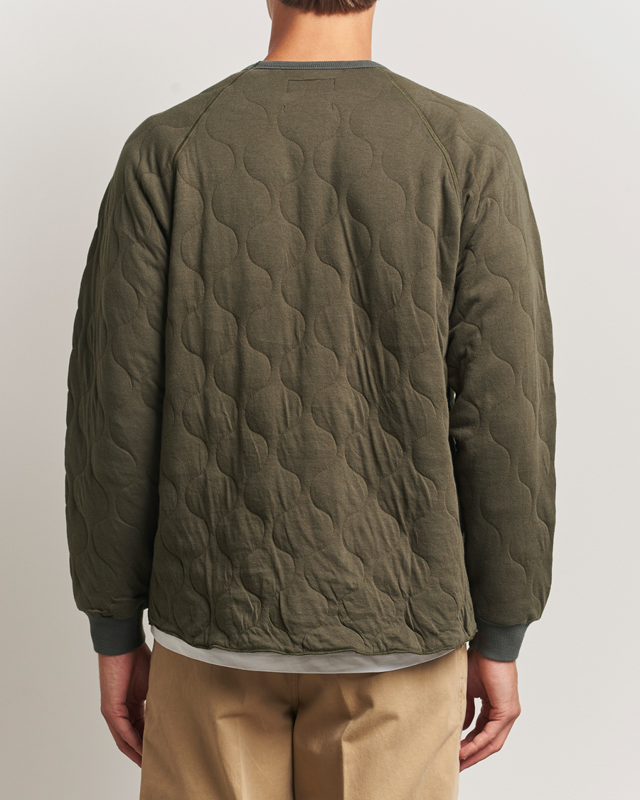 Heren | Truien | BEAMS PLUS | MIL Quilt Crew Neck Olive