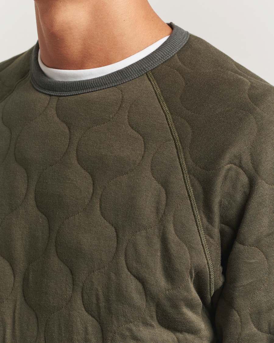 Heren | Truien | BEAMS PLUS | MIL Quilt Crew Neck Olive