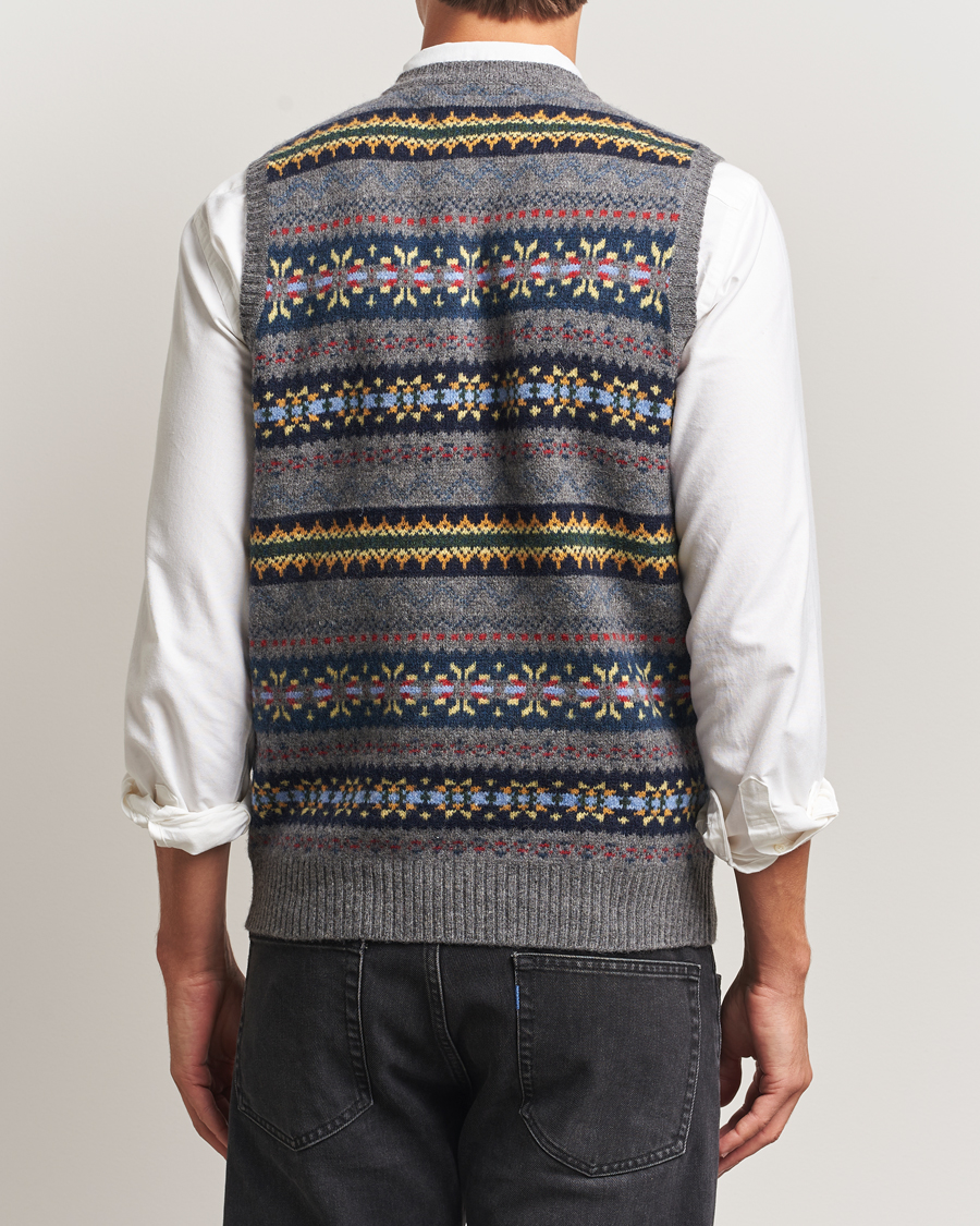 Heren | Truien | BEAMS PLUS | Fairisle Knit Vest Grey