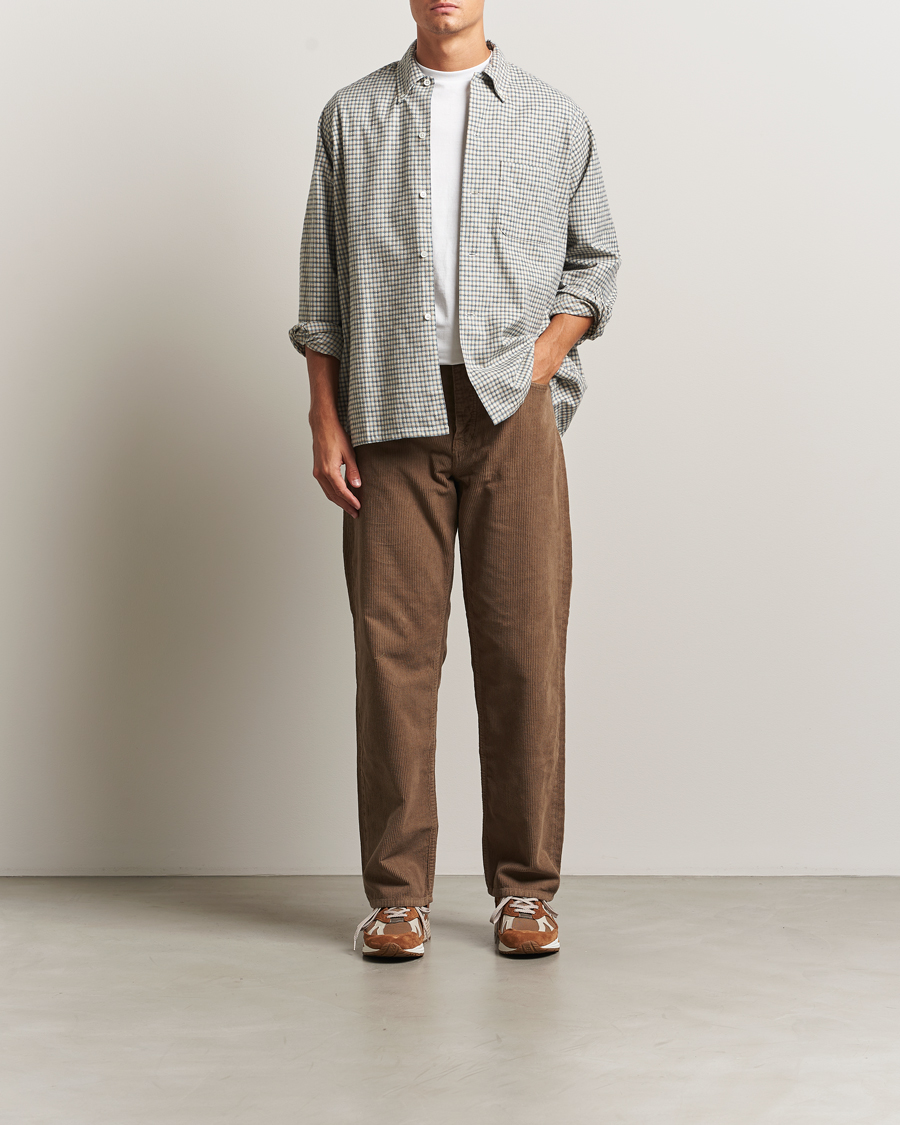 Heren | Overhemden | BEAMS PLUS | Dobby Button Down Shirt White Plaid
