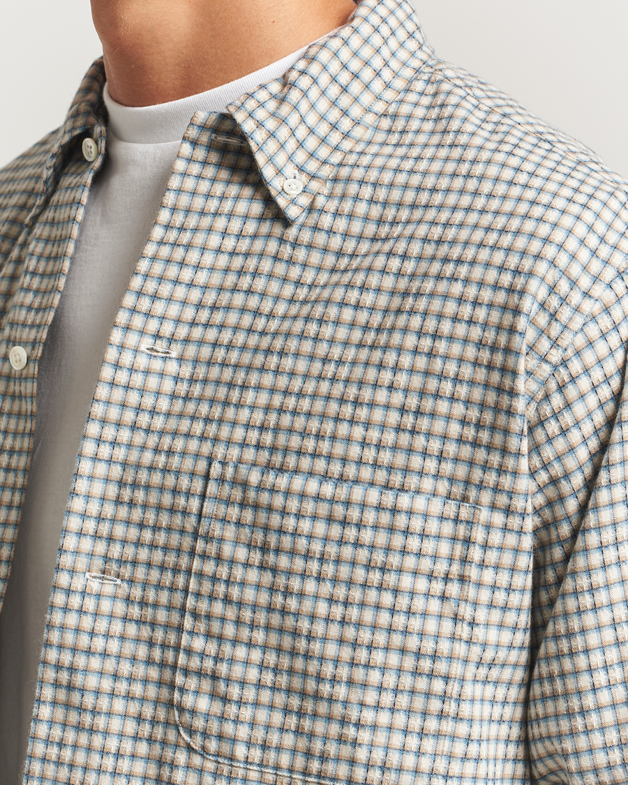 Heren | Overhemden | BEAMS PLUS | Dobby Button Down Shirt White Plaid