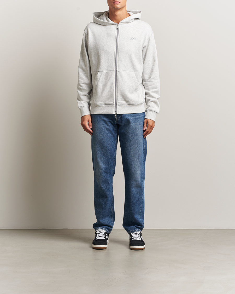 Heren | Truien | New Balance | Essentials Terry Full Zip Hoodie Ash Heather