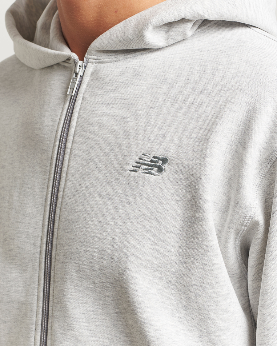 Heren | Truien | New Balance | Essentials Terry Full Zip Hoodie Ash Heather