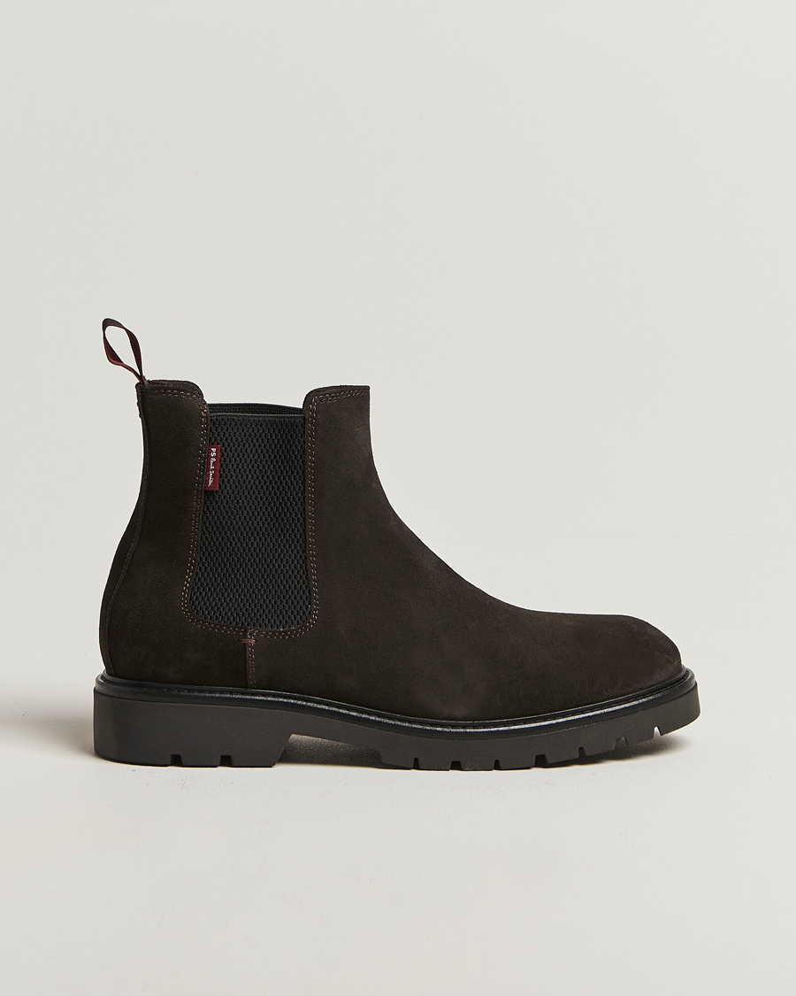 Heren | Laarzen | PS Paul Smith | Xenon Suede Chelsea Boot Dark Brown