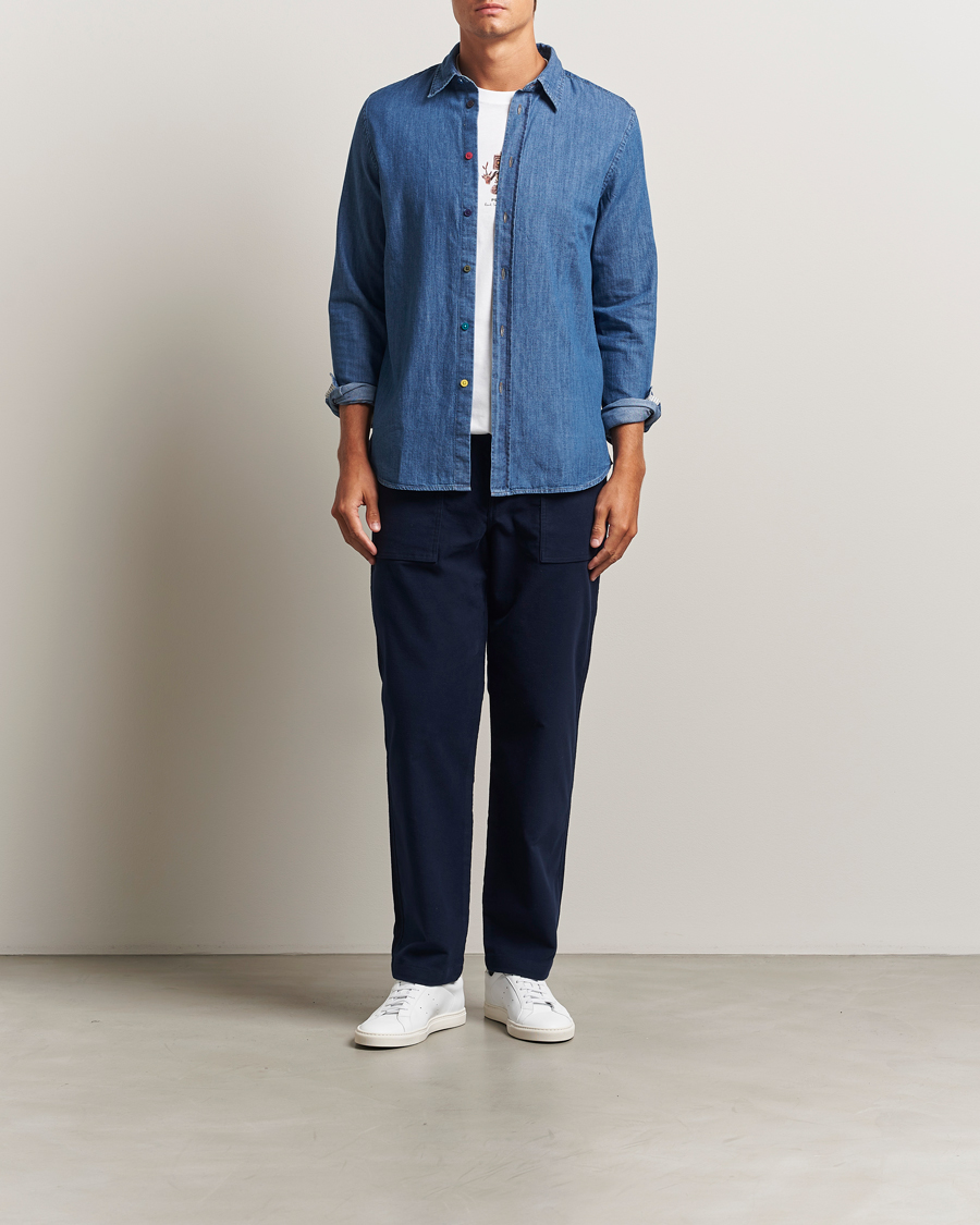 Heren | Broeken | PS Paul Smith | Cotton Worker Pants Blue