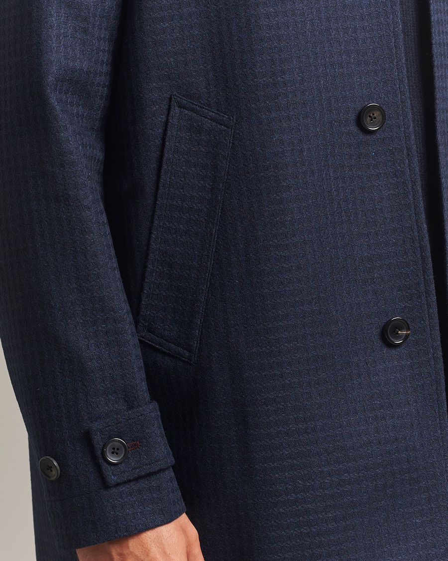 Heren | Jassen | PS Paul Smith | Wool Dogtooth Coat Blue
